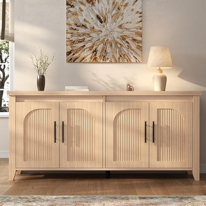 63" Fluted Sideboard Buffet Cabinet with Storage, view 8