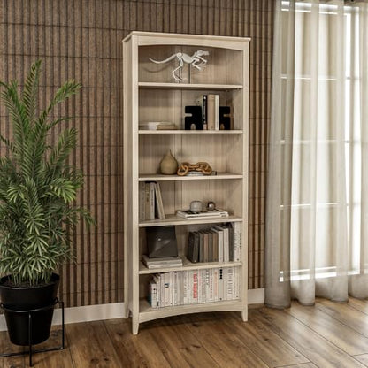 Shaker Style 6 Shelf Bookcase/Solid Wood / 72 inch Tall/Adjustable, view 5