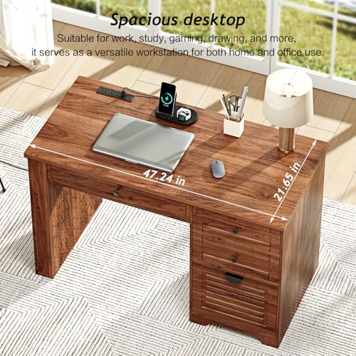 47" Home Office Desks, Executive Desk, view 3
