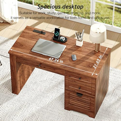 47" Home Office Desks, Executive Desk, view 3