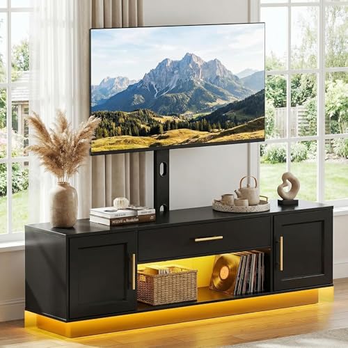 59" Modern TV Stand with Mount and Power Outlet, view 2