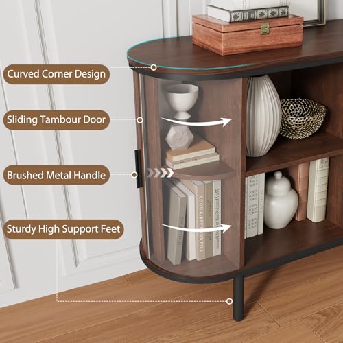 Console Table with Sliding Tambour Doors, view 5