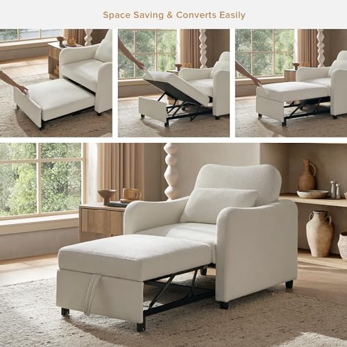 Sophie 4-in-1 Convertible Sleeper Chair Bed, Accent Chair, Chaise Lounge, view 7