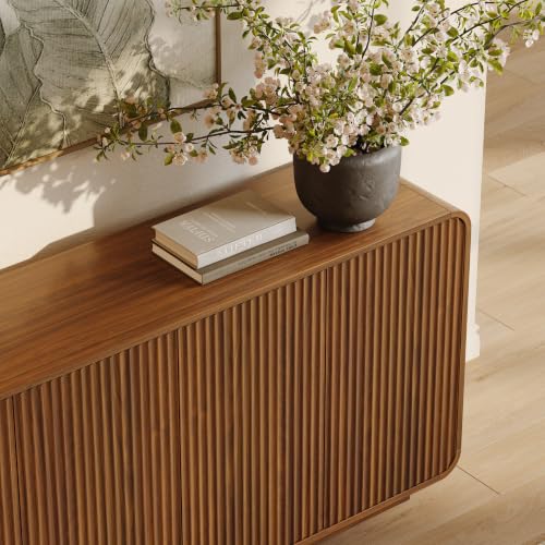 64" Fluted Sideboard Buffet Cabinet with Storage, view 7
