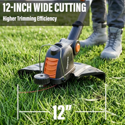 20V 12" Cordless String Trimmer, Electric Weed Wacker & Edger, view 3