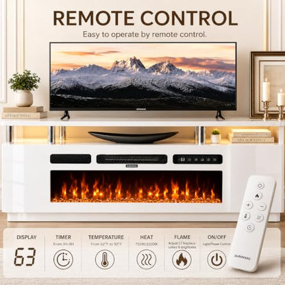 70" TV Stand for Living Room, Entertainment Center & Media Console with Storage, view 6