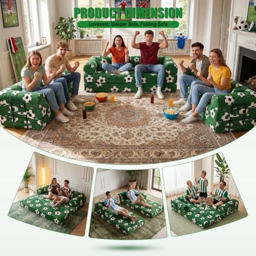 79" Convertible Sofa Bed, 6-in-1 Futon Sofa Boneless Couch in a Box, view 7