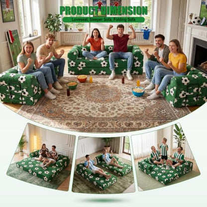 79" Convertible Sofa Bed, 6-in-1 Futon Sofa Boneless Couch in a Box, view 7