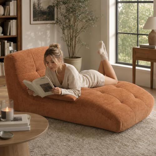 Chaise Lounge Chair Boneless Sofa Curved Floor Recliner Sofa Bed, view 4