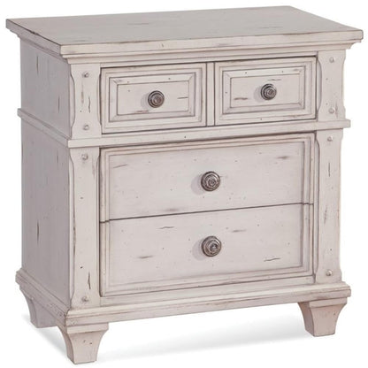 Sedona Antique White Wood 3-Drawer Nightstand