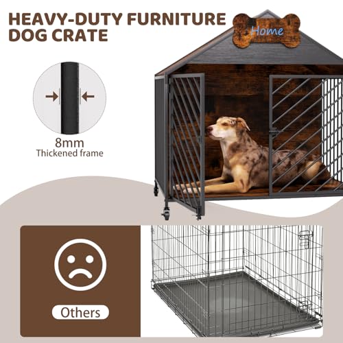 Furniture Dog Crate for Small & Medium Dogs, view 4