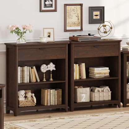 Bookcase with Drawer, Open Storage Book Cases/Shelves, view 7