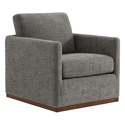 CHITA Swivel Accent Chair, FSC Certified Wood Frame, Fully Assembled, Grey