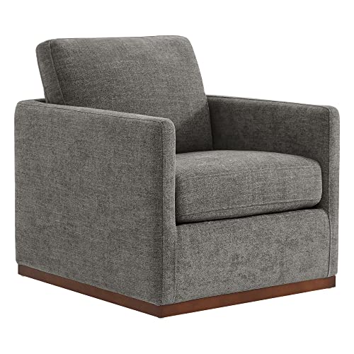 CHITA Swivel Accent Chair, FSC Certified Wood Frame, Fully Assembled, Grey