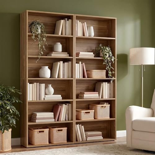 Bookshelf and Bookcases 70" Tall, 6 Tiers Display Storage Shelves, view 7