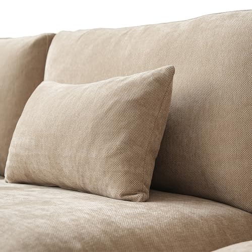 Cloud Couch Modular Sectional Sofa,119.29" L Shaped Couch, Oversized Down Filled Convertible Wide Seater,3 Seater with 1 Ottoman for Living Room Set, Covers Washable&Replaceable,Khaki
