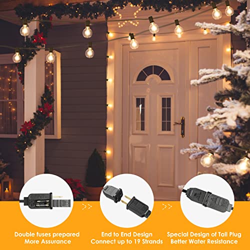 50Ft LED Outdoor String Lights G40 Globe Dimmable Patio Light, view 7