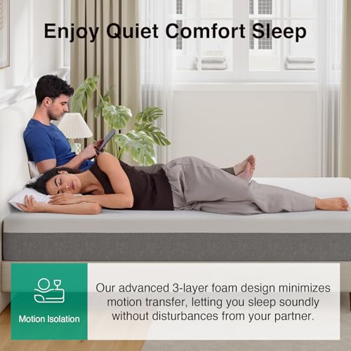 6 Inch Twin Mattress, Gel Memory Foam Mattress Twin in a Box, view 6