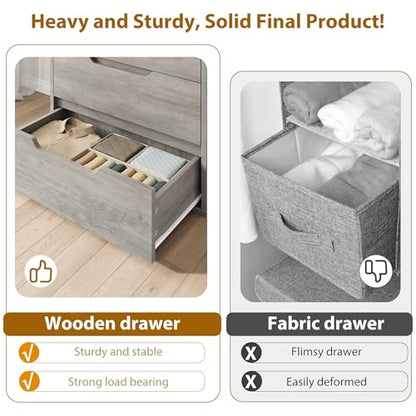 5 Dresser for Bedroom, 50.5" Vertical Dresser Drawer with Storage, view 6