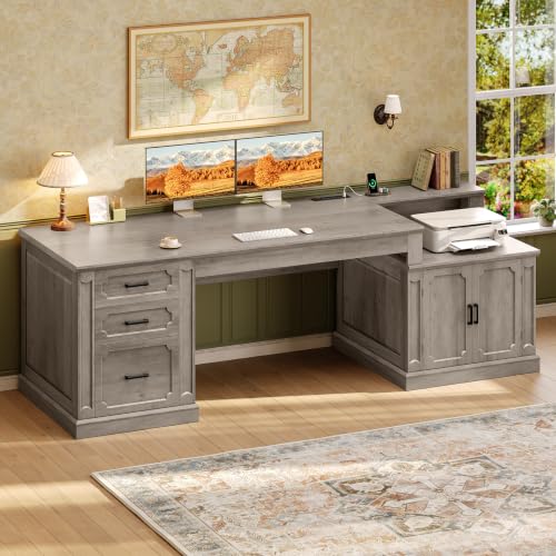 Farmhouse 70.9" Executive Desk, view 4