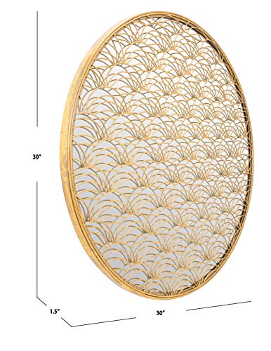 SAFAVIEH Home Collection Chanti 30-inch Gold Round Decorative Mirror