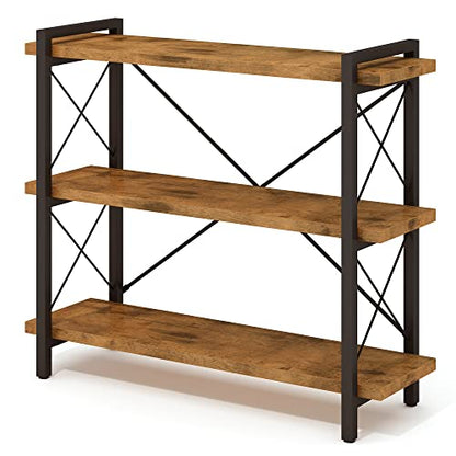 3-Tier Industrial Bookshelf, 35" W x 12" D x 35" H, view 2