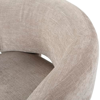 SAFAVIEH Couture Collection Tamlyn Modern Light Brown Performance Fabric Accent Chair (Fully Assembled)