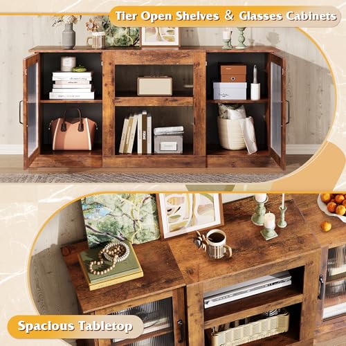 58" Farmhouse TV Stand for 65 Inch TV, view 5