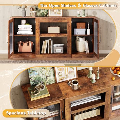 58" Farmhouse TV Stand for 65 Inch TV, view 5