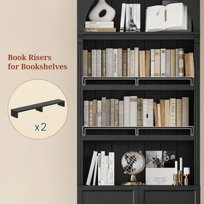 81.2"Tall Arched Cabinet, Bookcase with storage, view 5