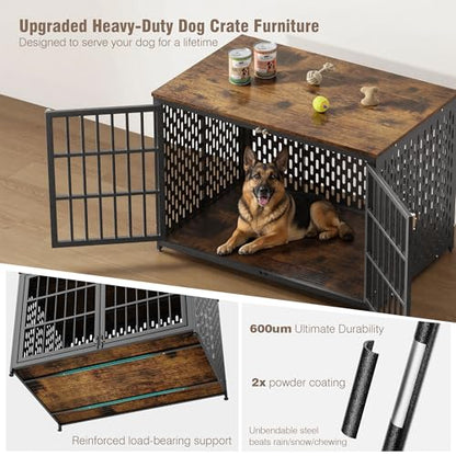 Indestructible 48 Inch Dog Crate Chew Proof Indoor Kennel, 4 Strong Locks, view 6