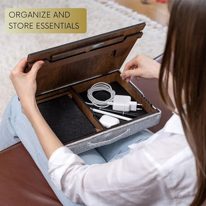 Lap Desk for Laptop, Laptop Tray with Cushion, Portable Lap Desk for Lap, view 5