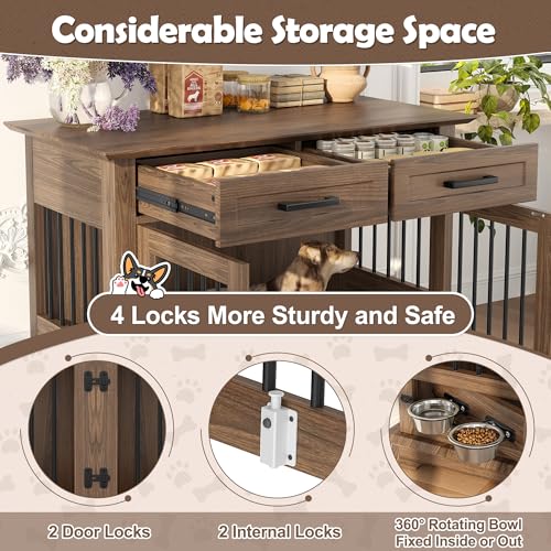 44.48" Large Dog Crate Furniture, view 5