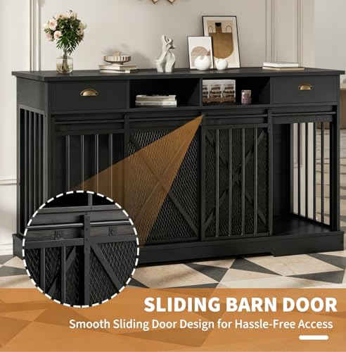 Dog Crate Furniture with Removable Divider, view 7