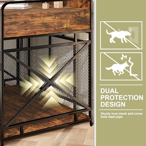 Dog Crate Furniture, 48" Heavy Duty Wooden Dog Crate End Table, view 5