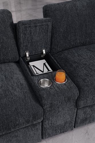 Living Room Sofa Set for 4 Seater with Console, Perfect for Apartment, Airbnb, Playroom