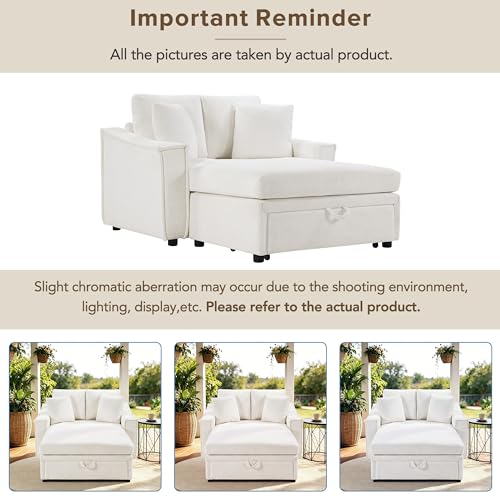 53.5 Inch Chaise Lounge Chair Indoor, view 8
