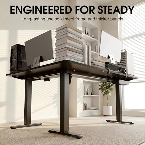 63 x 47 Inch L Shaped Standing Desk with 2 Preset Heights, view 4