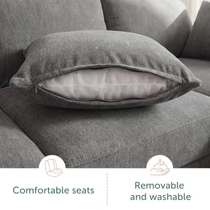 Oversized Modular Sectional Sofa with Storage Seats Reversible Couch with Ottomans U Shaped Modular Sectional Couch for Living Room, Grey