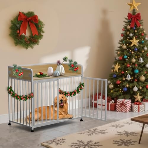 Furniture Style Dog Crate, Large Dog Kennel Indoor for Small/Medium Dogs, view 8