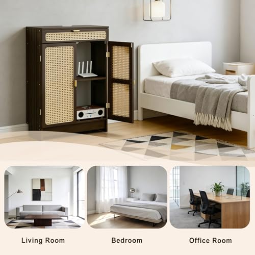WiFi Router Storage Cabinet with Adjustable Shelves, No Back Panel, view 7