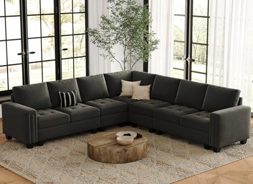Corner Seat Module for Modular Sectional Sofa Grey