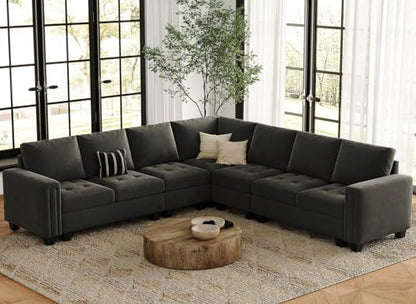 Corner Seat Module for Modular Sectional Sofa Grey