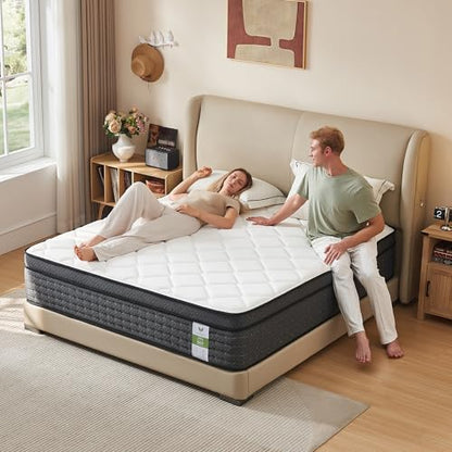 12 Inch Queen Mattress in a Box: Hybrid Queen Size Mattresses with Memory Foam, view 2