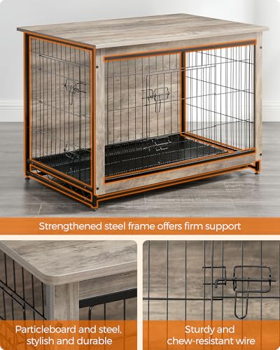 38.6" Dog Crate Furniture, Indoor Dog Kennel Side End Table, view 4