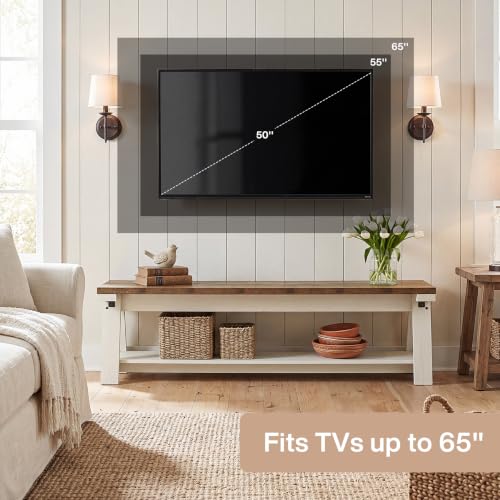 59'' Farmhouse TV Stand for TVs up to 65 Inches, view 7