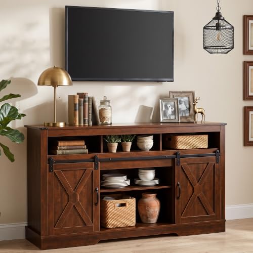 Farmhouse 34" Tall TV Stand for 65+ Inch TV, view 2