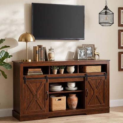 Farmhouse 34" Tall TV Stand for 65+ Inch TV, view 2