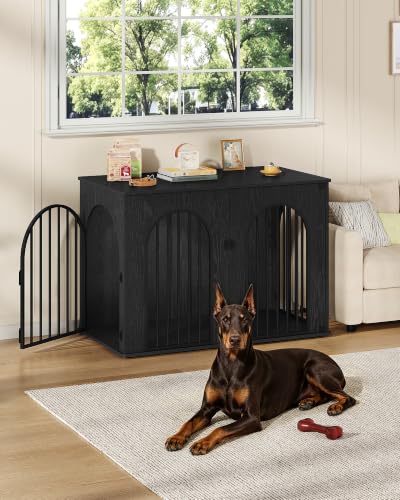46.5'' Dog Crate Furniture,Dog Kennel Indoor for Medium/Large Dogs, view 4
