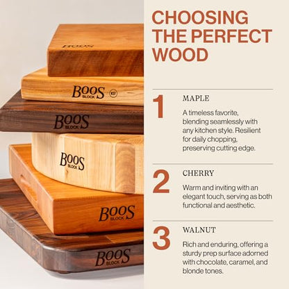 John Boos Chop-N-Slice Series Rectangular Wooden Maple Cutting Board, view 7